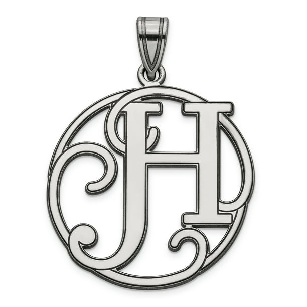 Beautiful Sterling silver 925 sterling Sterling Silver Initial H Pendant 